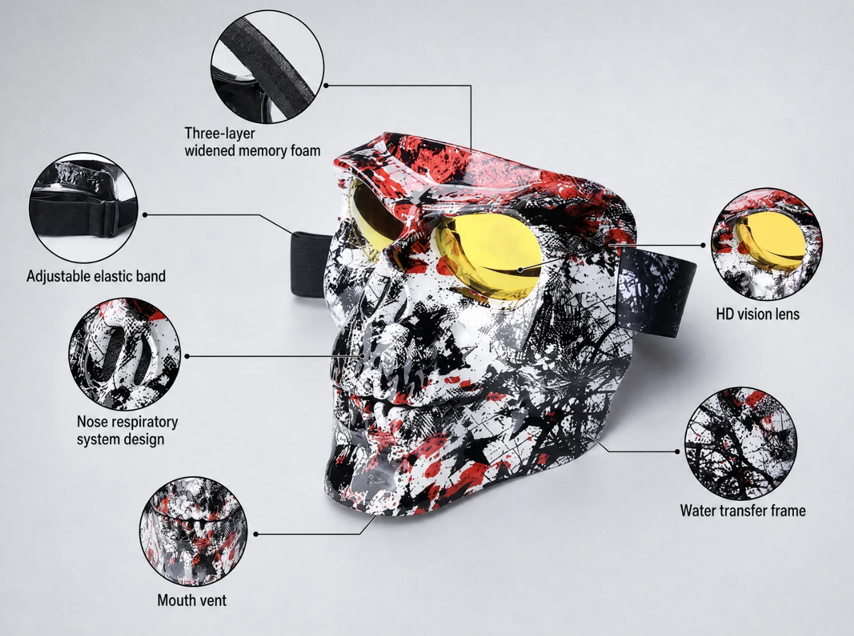 Skull Mask With Goggles